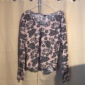 Womens long sleeve floral print t shirt from BDG size large